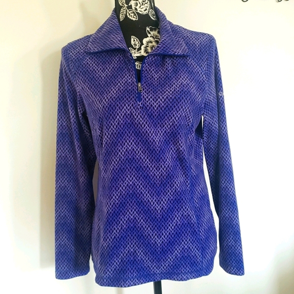 Columbia's winter run print half zip - Picture 1 of 13